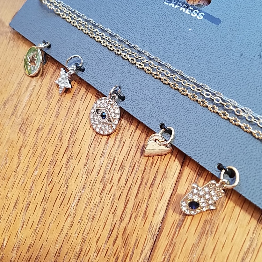 NWT Express Charm Choker Necklace